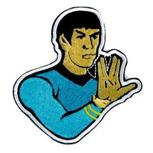 Spock Hand Embroidery Iron on Patch Star Trek